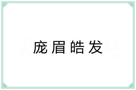 庞眉皓发